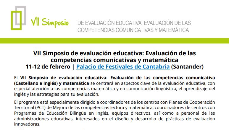 VII SIMPOSIO DE EVALUACIÓN EDUCATIVA